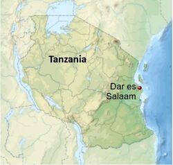 Ligging Dar es Salaam in Tanzania.jpg