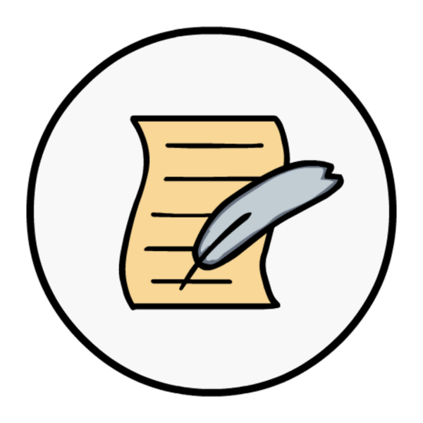 Bestand:Quill and Paper Icon.png