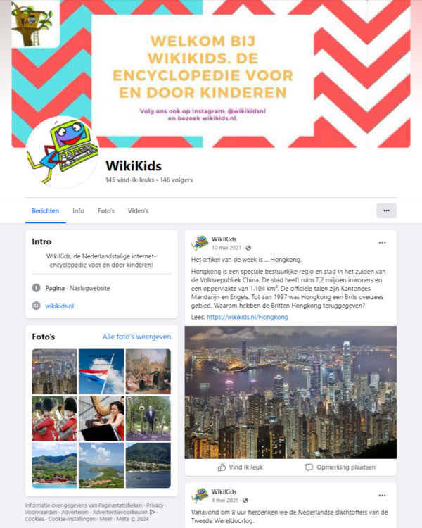 Wikikids:Facebookpagina - Wikikids